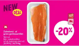 Delhaize Zalmforel- of grote geelstaartfilet aanbieding