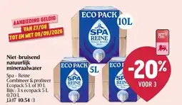 Delhaize Niet-bruisend natuurlijk mineraalwater aanbieding