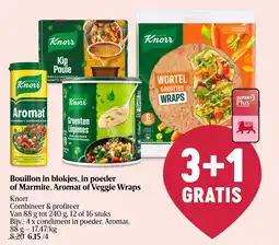 Delhaize Bouillon in blokjes, in poeder of Marmite, Aromat of Veggie Wraps aanbieding