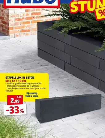 Stapelblok in beton