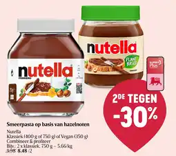 Delhaize Smeerpasta op basis van hazelnoten aanbieding
