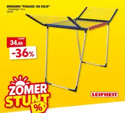 Hubo Leifheit Droogrek Pegasus 180 Solid aanbieding