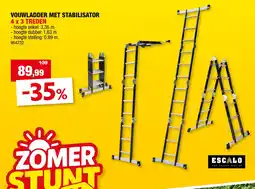 Hubo Vouw ladder met stabilisator aanbieding