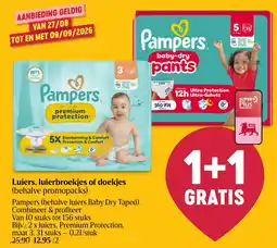 Delhaize Luiers, luierbroekjes of doekjes aanbieding