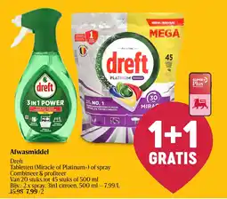 Delhaize Afwasmiddel Dreft aanbieding