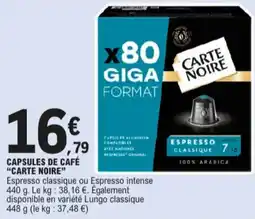 E.Leclerc Capsules de café carte noire aanbieding