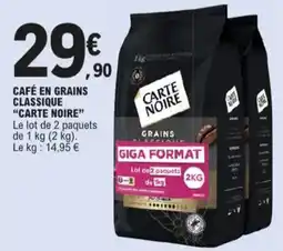 E.Leclerc Café en grains classique carte noire aanbieding