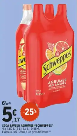 E.Leclerc soda saveur agrumes schweppes aanbieding