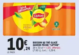 E.Leclerc Boisson au thé glacé saveur pêche aanbieding