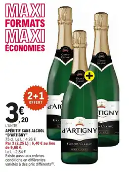 E.Leclerc apéritif sans alcool d'artigny aanbieding