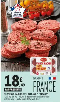 E.Leclerc steaks hachés aanbieding