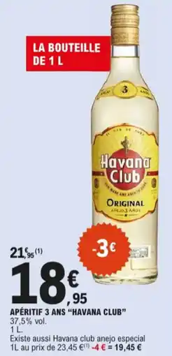 E.Leclerc Apéritif 3 ans "Havana Club" aanbieding