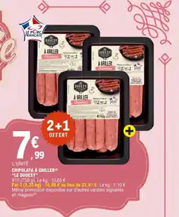 E.Leclerc chipolata à griller le douesy aanbieding