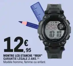E.Leclerc montre lcd etanche mgh aanbieding