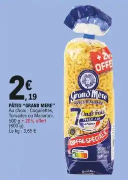 E.Leclerc Pâtes grand mere aanbieding