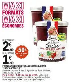 E.Leclerc préparation de fruits sans sucres ajoutés lucien georgelin aanbieding