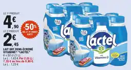 E.Leclerc Lait UHT demi-écrémé vitaminé lactel aanbieding