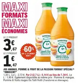 E.Leclerc Jus ananas, pomme & fruit de la passion format spécial innocent aanbieding
