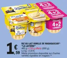 E.Leclerc Riz au lait vanille de madagascar aanbieding