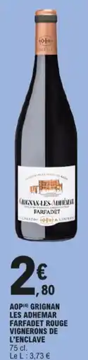E.Leclerc Aop grignan les adhemar farfadet rouge vignerons de l'enclave aanbieding