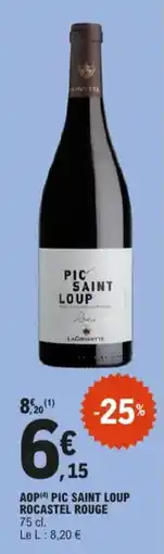 E.Leclerc Aop pic saint loup rocastel rouge aanbieding