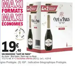 E.Leclerc vin mousseux café de paris aanbieding