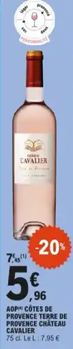 E.Leclerc Aop cotes de provence terre de provence chateau cavalier aanbieding