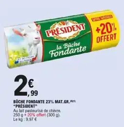 E.Leclerc Bûche fondante president aanbieding