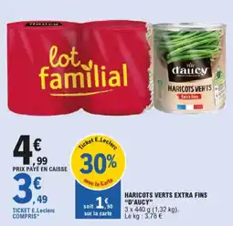 E.Leclerc Lot familial haricots verts aanbieding