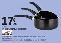 E.Leclerc set de 3 casserole aanbieding