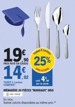 E.Leclerc Ménagère 24 pièces margaux aanbieding