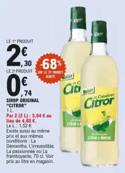 E.Leclerc Sirop original citror aanbieding