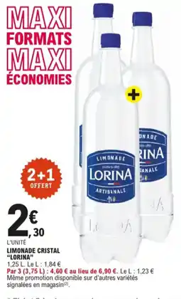 E.Leclerc Limonade cristal lorina aanbieding