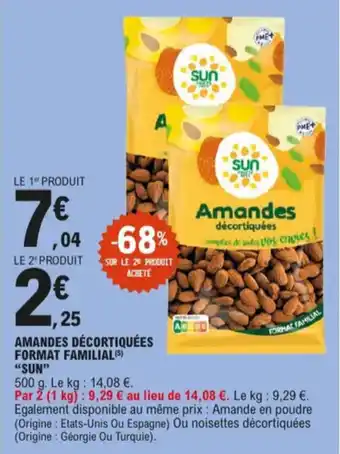 Amandes décortiquées format familial