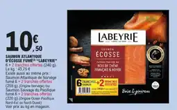 E.Leclerc Saumon atlantique d'écossse fumé labeyrie aanbieding