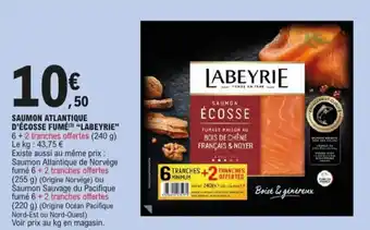 Saumon atlantique d'écossse fumé labeyrie