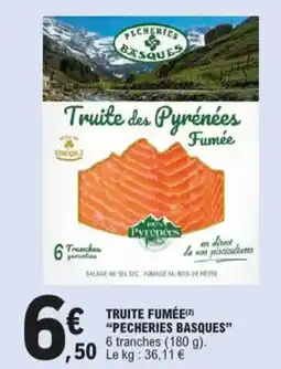 E.Leclerc Truite fumée pecheries basques aanbieding