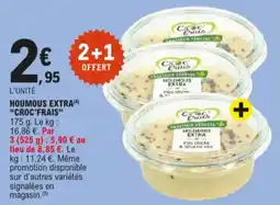 E.Leclerc Houmous extra croc'frais aanbieding
