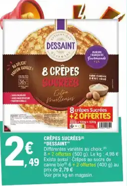 E.Leclerc Crêpes sucrées dessaint aanbieding