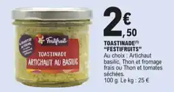 E.Leclerc Toastinade artichaut au basilic aanbieding