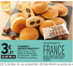 E.Leclerc 12 beignets chocolat-noisette aanbieding