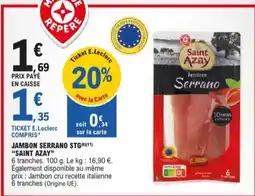E.Leclerc Jambon serrano stg aanbieding
