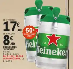 E.Leclerc bière blonde heineken aanbieding