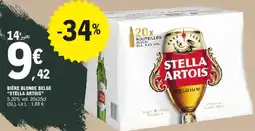 E.Leclerc Bière blonde belge stella artois aanbieding