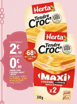 E.Leclerc Tendre Croc L'Original Maxi Herta aanbieding