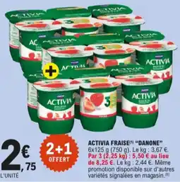 E.Leclerc Activia fraise aanbieding