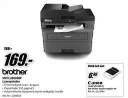 MediaMarkt brother mfcl2800dw laserprinter aanbieding