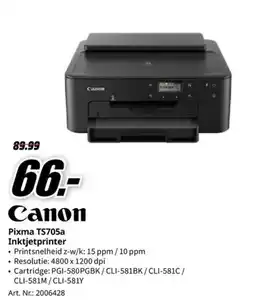 MediaMarkt Canon Pixma TS705a Inktjetprinter aanbieding