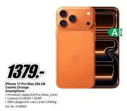 MediaMarkt iphone 17 pro max 256 gb smartphone aanbieding