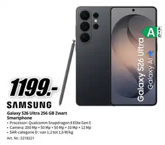 Samsung galaxy s26 ultra 256 gb zwart smartphone